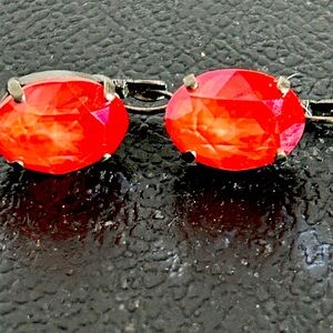 Sabika Red Gemstone Earrings